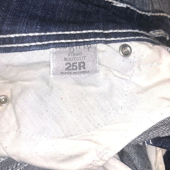 Daytrip Virgo bootcut women's 25R denim blue jeans Buckle whiskered 5 pocket - Picture 16 of 16